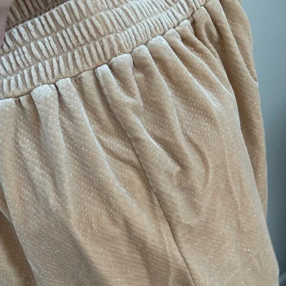 3/$20 Sparkle Cream Velour Joggers - Picture 2 of 3